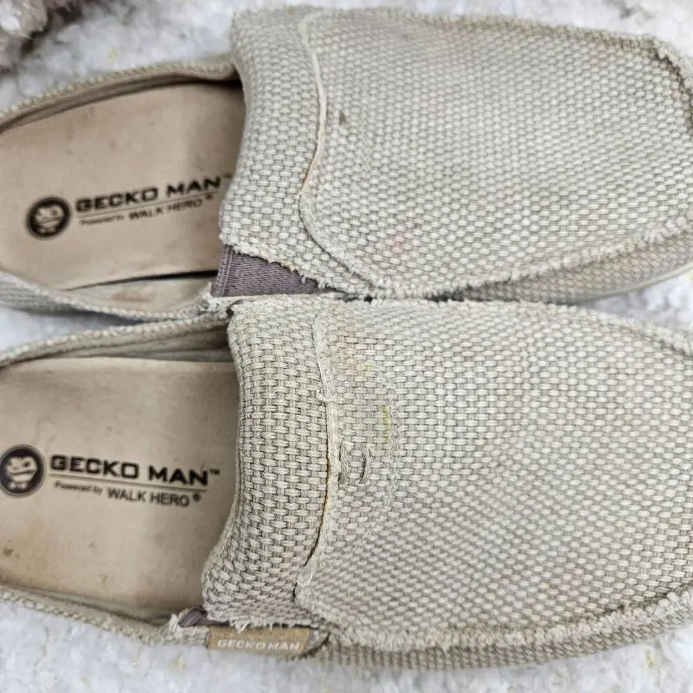 Gecko Man‎ Walk Hero Canvas Slide Slip-on Shoes Mens sz 9.5